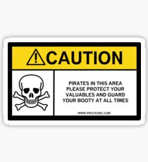 Pirates caution 2 Sticker