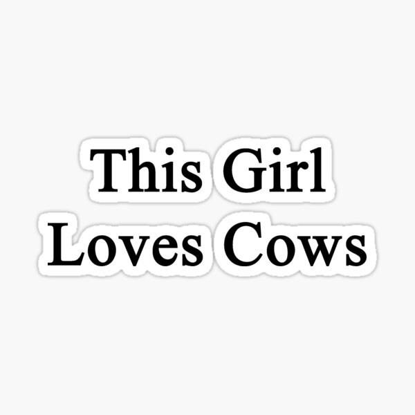 Vista previa del artículo con la obra «Esta chica ama las vacas», diseñado y vendido por supernova23.