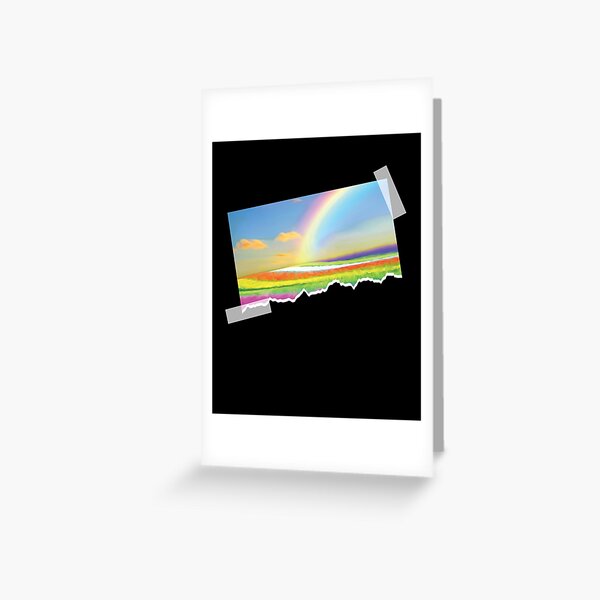 Ocean Of Rainbows | Reflection Refraction And Dispersion - Scrapbook Painting Greeting Card