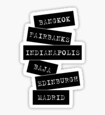 Travel destinations Sticker