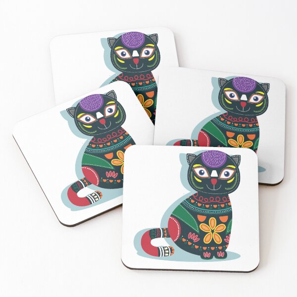 Item preview, Hippie Colorful Cat designed and sold by Ivardesigner.