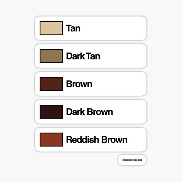 Item preview, Brick Sorting Labels: Tan, Dark Tan, Brown, Dark Brown, Reddish Brown designed and sold by 9thDesignRgmt.