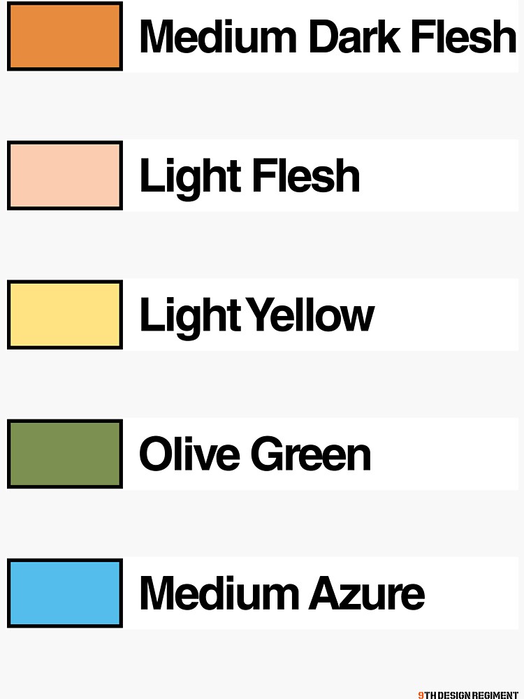 Brick Sorting Labels Medium Dark Flesh Light Flesh Light Yellow