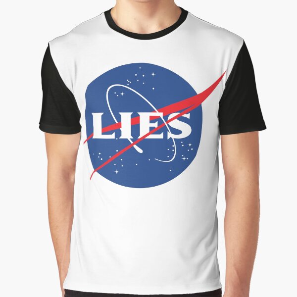 Logotipo de mentiras de la NASA Camiseta gráfica
