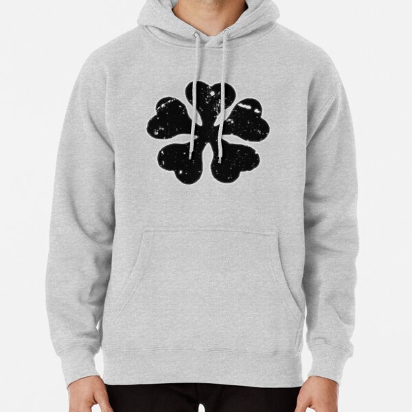 Logo de trébol negro Sudadera con capucha