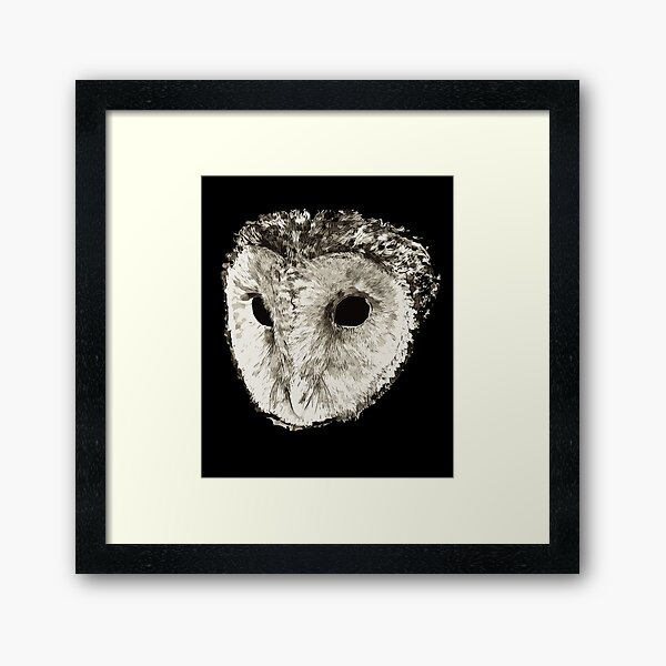 Owl From The Underworld | FelOwl - Void Owl Framed Art Print