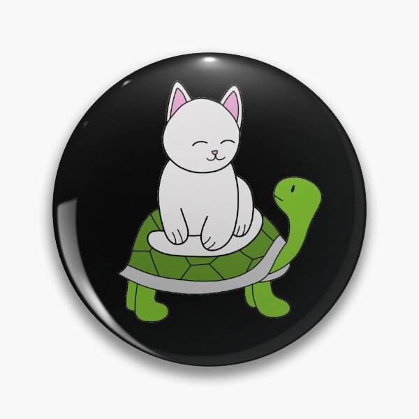 Item preview, Kitty Cat Sits on Green Turtle designed and sold by palaco210.
