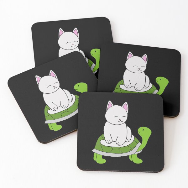 Item preview, Kitty Cat Sits on Green Turtle designed and sold by palaco210.