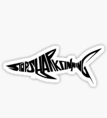 Stop Shark Finning (black) Sticker