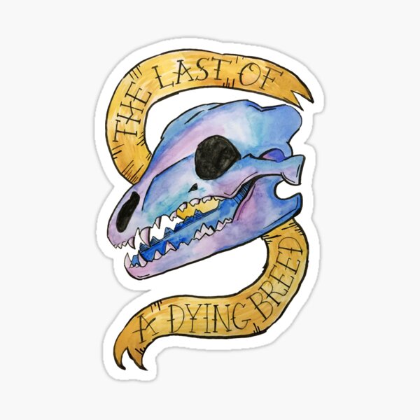 "Last of a Dying Breed" Fall Out Boy Last of the Real Ones Watercolor Skull Sticker