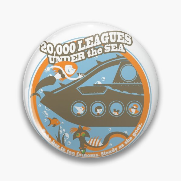 Item preview, 20,000 Leagues Under the Sea (orange, brown, and blue) designed and sold by clockworkmonkey.