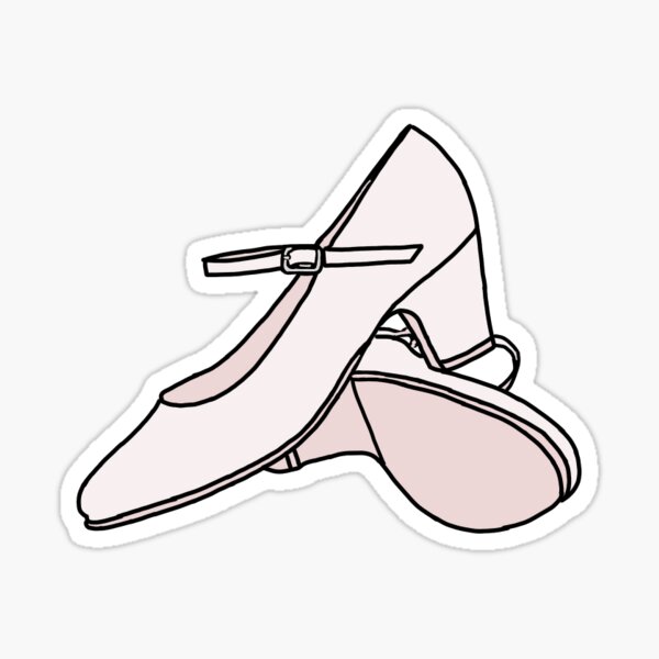 White Folklorico Shoes Sticker