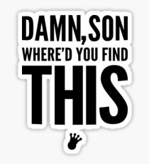 Damn, Son Where'd You Find This? | FreshTS Sticker