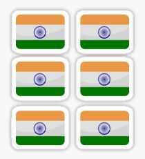 Flags of the World - India x6 Sticker
