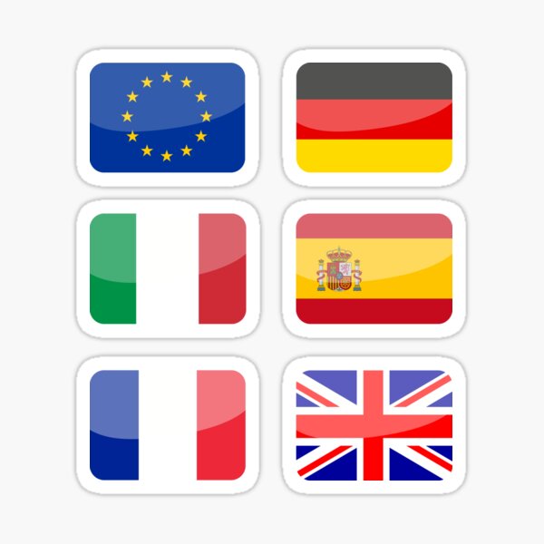 Flags of the World - Europe Pack #1 x6 Sticker