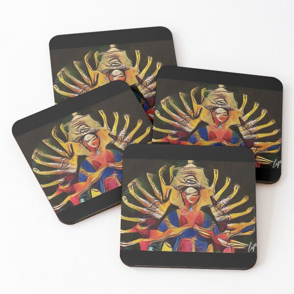 Item preview, Minimalistic, Cubist, Vibrant, Abstract Art-Piece Titled" "Shiva Diva" designed and sold by CynthiaCharlene.