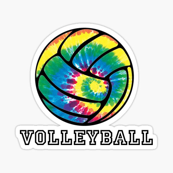 Tie Dyed Volleyball Sticker