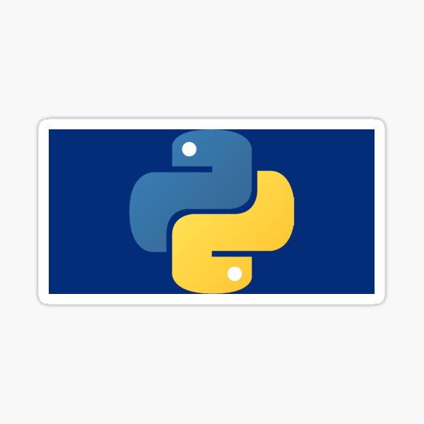 "Python Programming Logo" Sticker for Sale by KaterTot1 | Redbubble