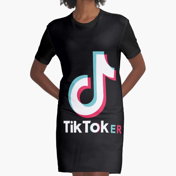 TikTokER Graphic T-Shirt Dress