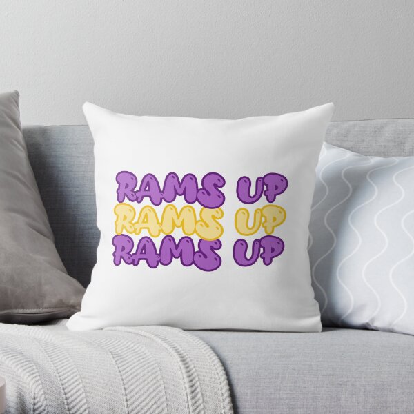 Rams Up - West Chester University Throw Pillow