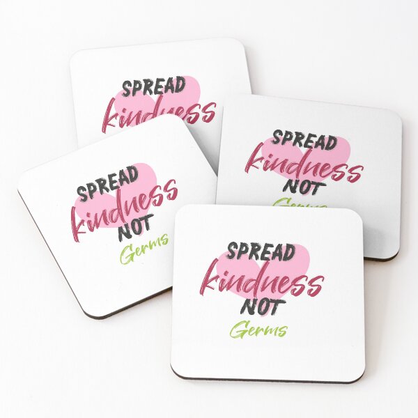 Item preview, Spread Kindness Not Germs Simple Funny Quote with Heart Graphic illustration  designed and sold by MerchSpot.