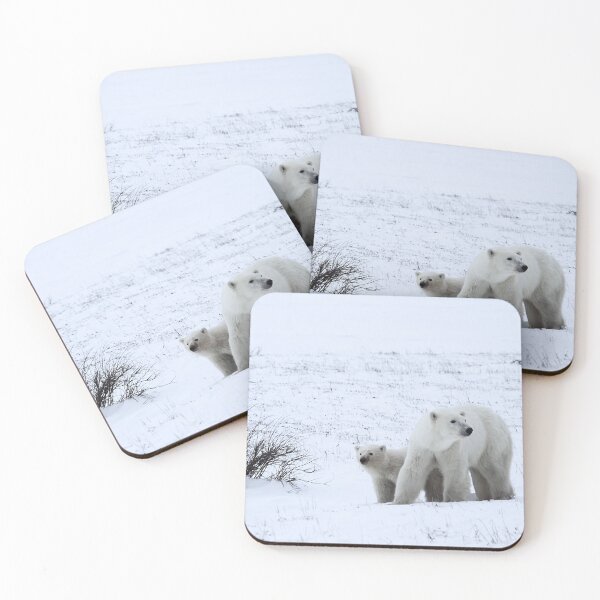 Item preview, Polar Bear Mother & Cub in the Tundra designed and sold by Carole-Anne.