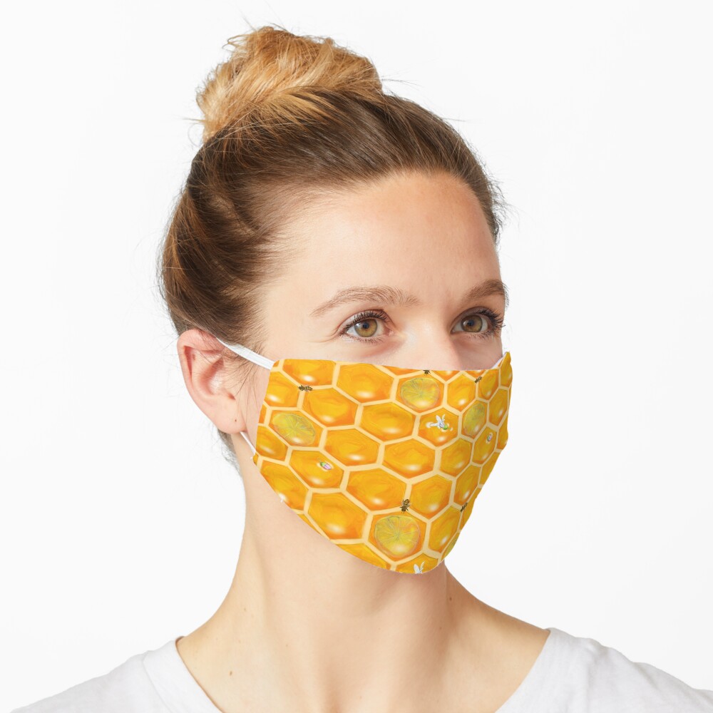 Download Lemon Honey Mask By Laurenpenney Redbubble PSD Mockup Templates