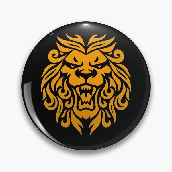 Item preview, fierce cool royal-looking ornate roaring lion emblem  designed and sold by Figmenter.