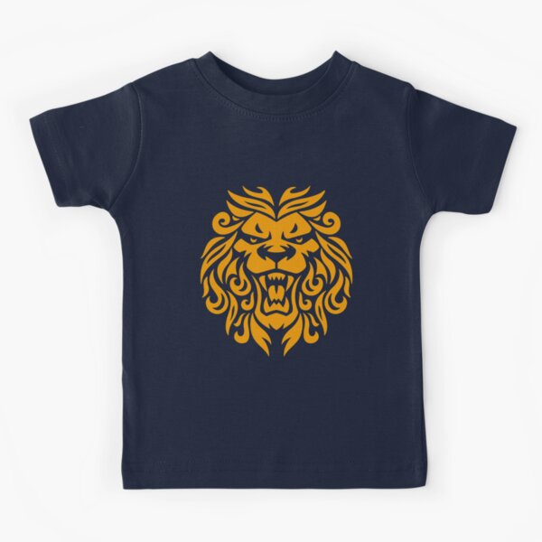 fierce cool royal-looking ornate roaring lion emblem Kids T-Shirt