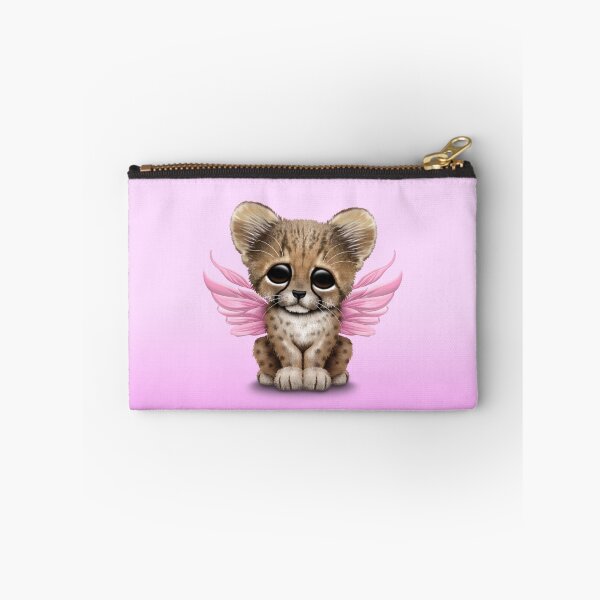Item preview, Cute Baby Cheetah Cub with Fairy Wings on Pink designed and sold by JeffBartels.