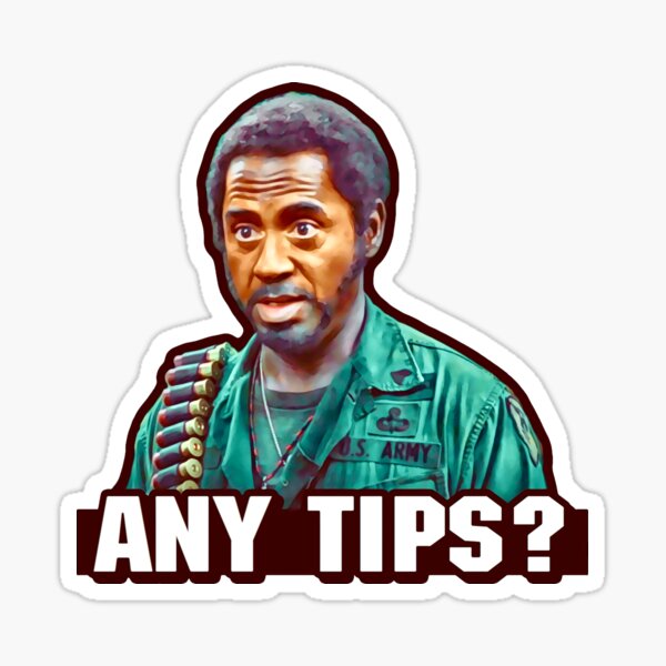 “Any tips?“ Kirk Lazarus quote RDJ Sticker