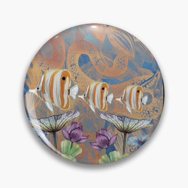 Item preview, DISCUS FISH a delightful Asian feel in this charming design designed and sold by JOHNC1.
