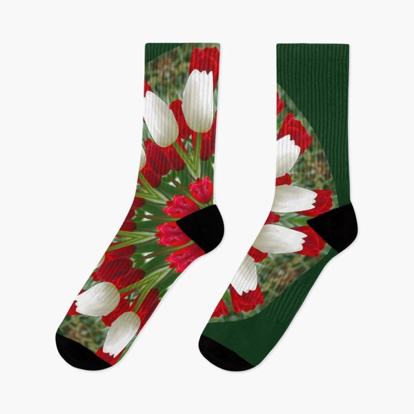 Artikelvorschau, Tulip Kaleidoscope - Rot und Weiß entworfen und verkauft von rvjames.