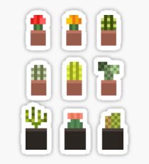 Mini Cacti Pots - Set of 9 Sticker