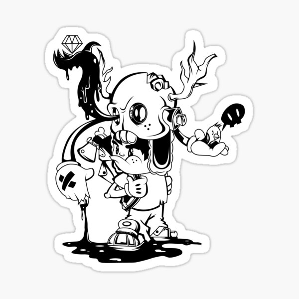 Hatchet Hippie Sticker