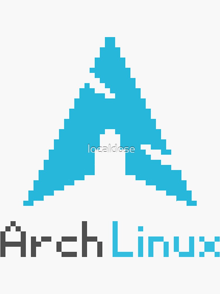Pixelated Archlinux Sticker For Sale By Localdose Redbubble