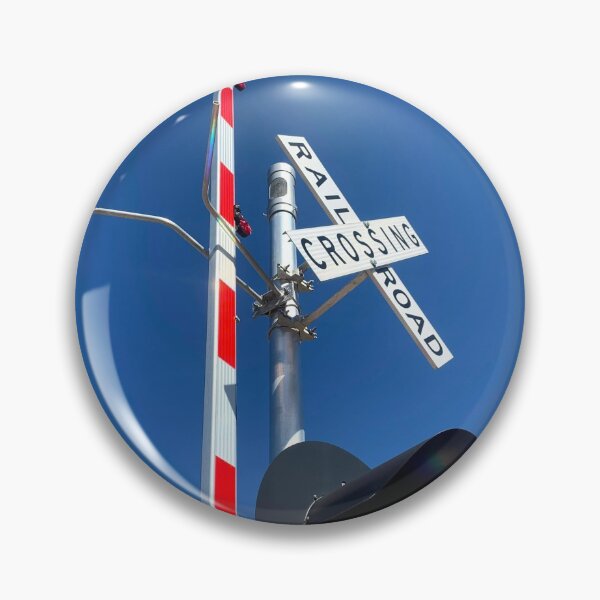 Item preview, Railroad Crossing with Clear Blue Skies designed and sold by Candace Offman.