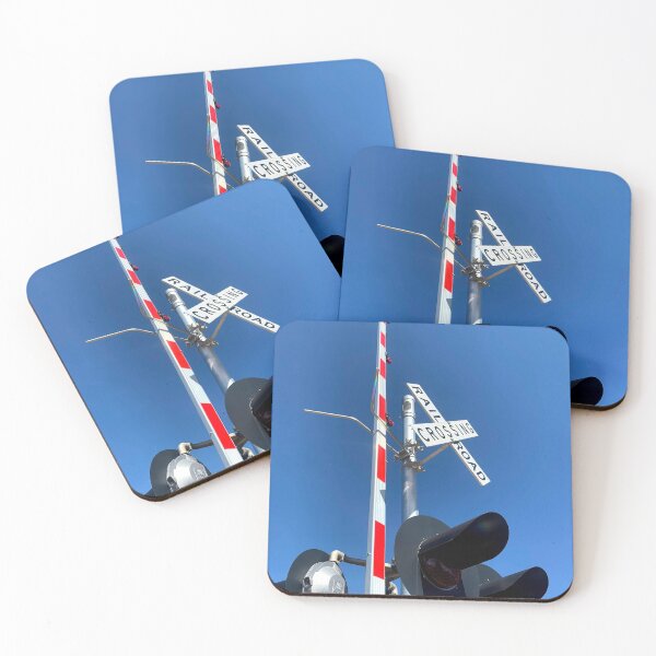 Item preview, Railroad Crossing with Clear Blue Skies designed and sold by Candace Offman.