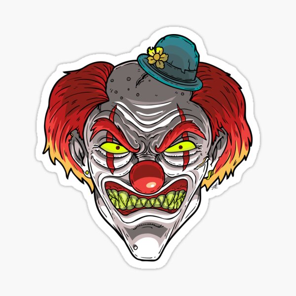 Evil Clown Stickers | Redbubble