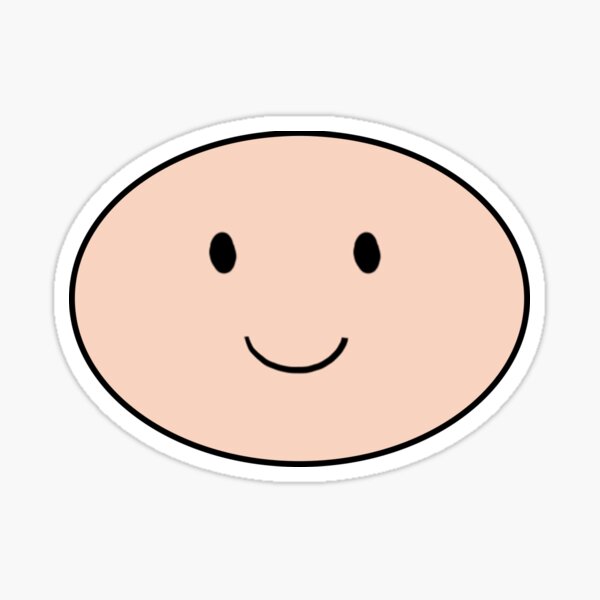 Finn Face Stickers Redbubble - finn ugly face roblox