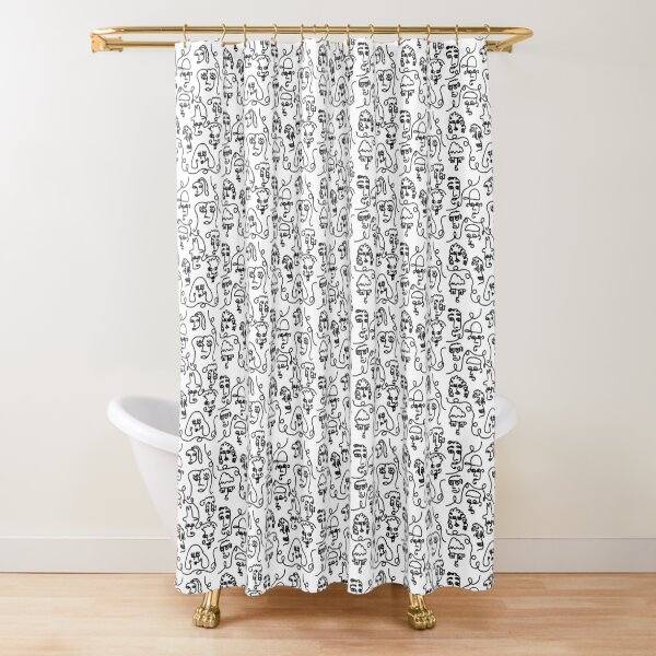 Curvy Faces Shower Curtain