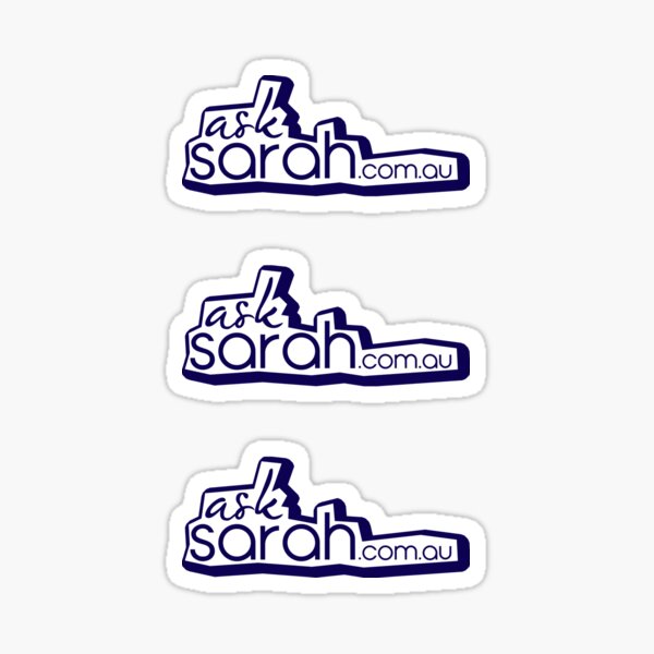 Ask Sarah - Funky Logo Stickers Sticker