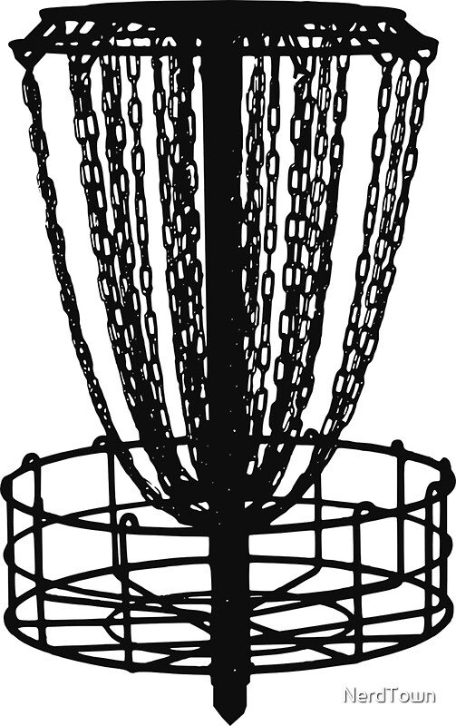Download "Disc Golf Basket" Stickers by NerdTown | Redbubble