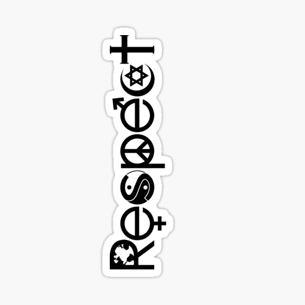 Item preview, Coexist With Respect Sticker designed and sold by Inside Out Designs.