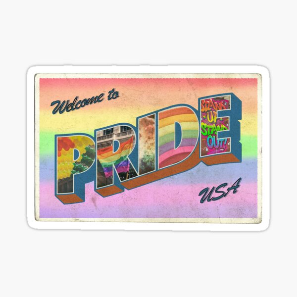 Item preview, Pride Vintage Postcard designed and sold by Rebecca McKay.