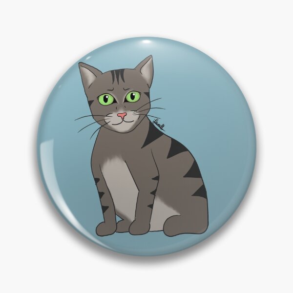 Item preview, grey confused cat designed and sold by cescas-art.
