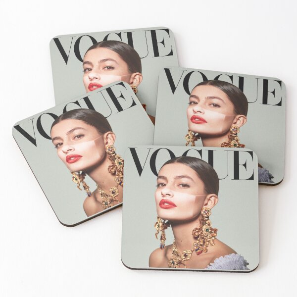Item preview, Celebrity Face Mask tan VOGUExCOVID-19 Cover Coronavirus Makeup Design designed and sold by MonsieurArtiste.