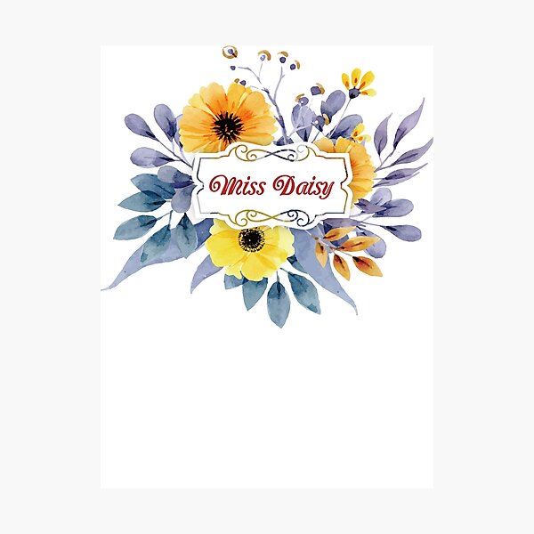 Miss Daisy | Floral Design Shirt Photographic Print