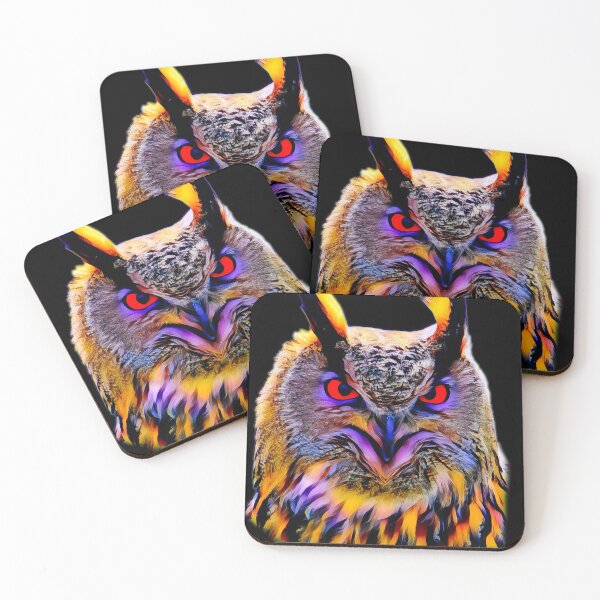 Item preview, Eagle owl pop art designed and sold by Christopher Taylor.