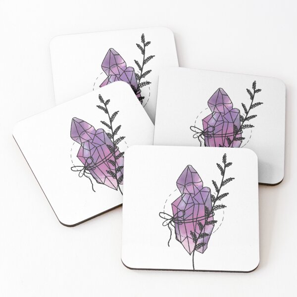 Item preview, Amethyst Crystal With Lavender Illustration designed and sold by Rudravi.